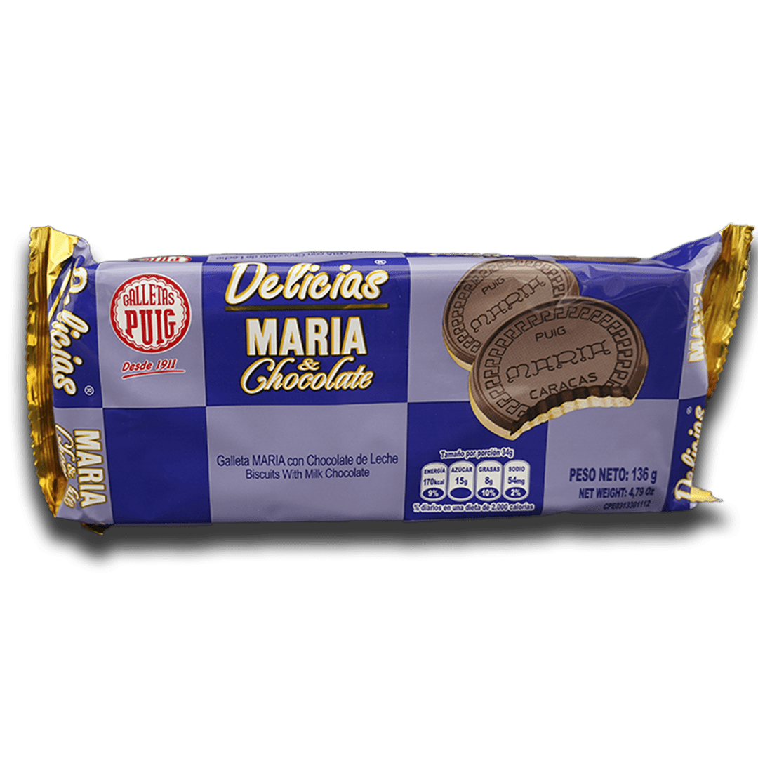 
                  
                    PUIG Delicias Maria de Chocolate (4 Unid/136g) - Budare Bistro
                  
                