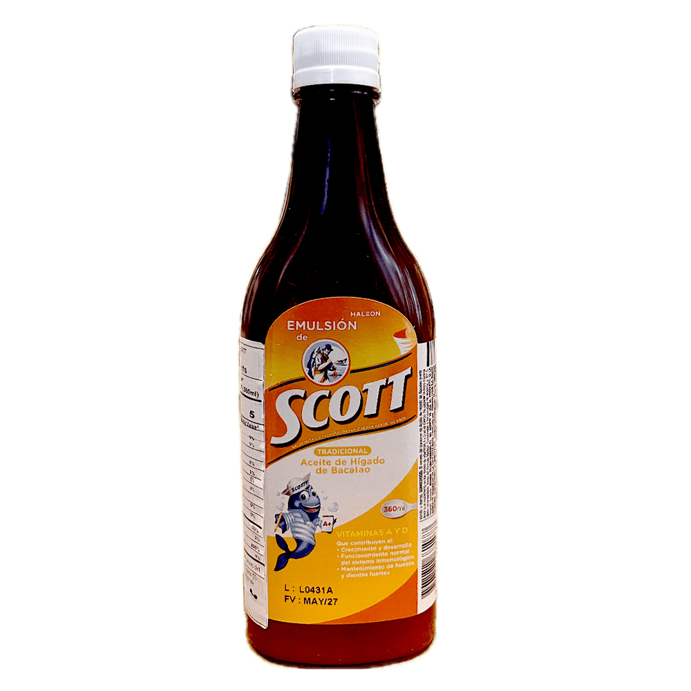 
                  
                    Emulsión Scott Tradicional – Aceite de Hígado de Bacalao (360ml) - Budare Bistro
                  
                
