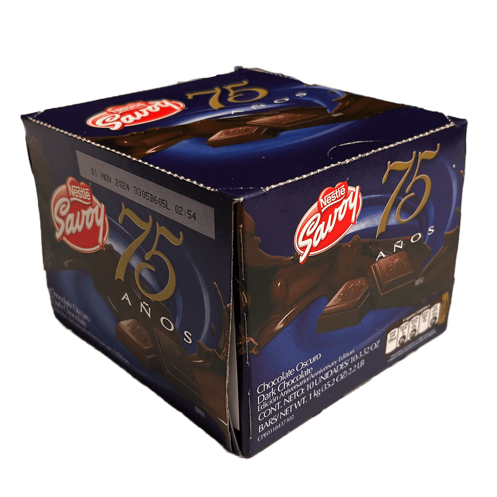 
                  
                    Savoy Chocolate Oscuro 75 años (10 Unid/1 kg) - Budare Bistro
                  
                