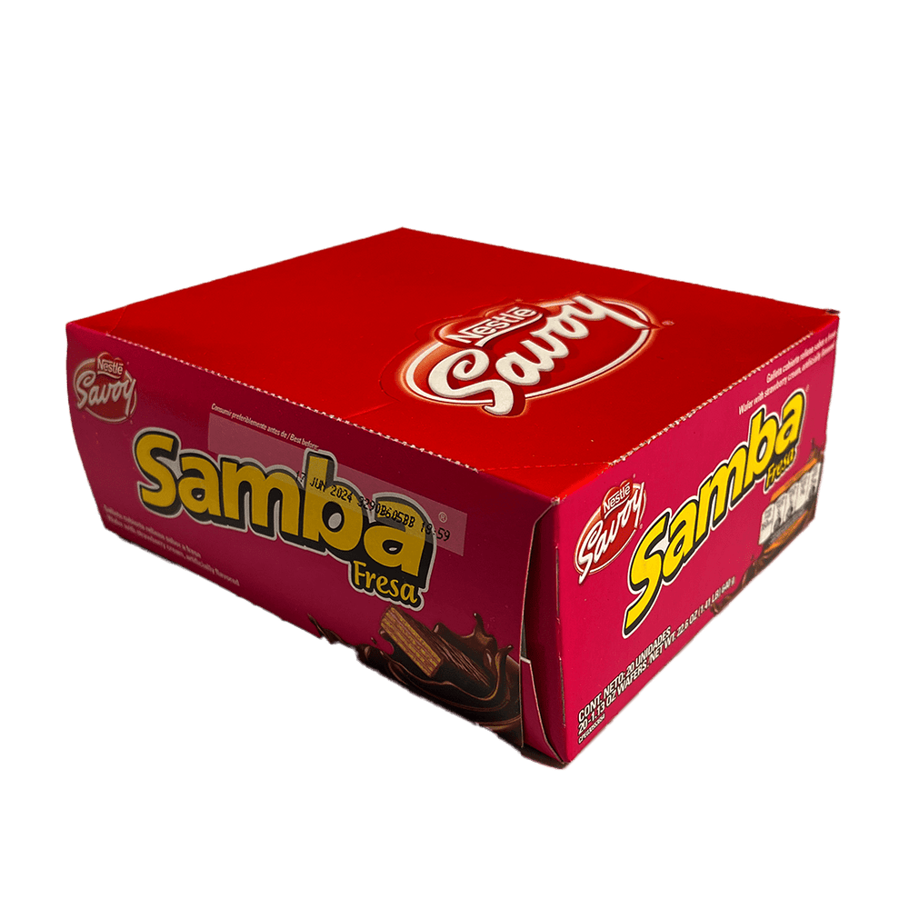 Savoy Samba Fresa Box (20 Unid/640g) - Budare Bistro