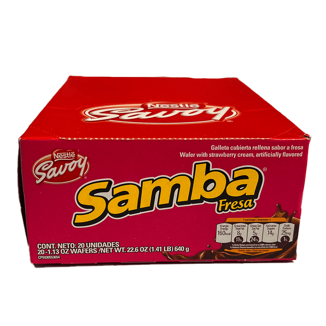 
                  
                    Savoy Samba Fresa Box (20 Unid/640g) - Budare Bistro
                  
                