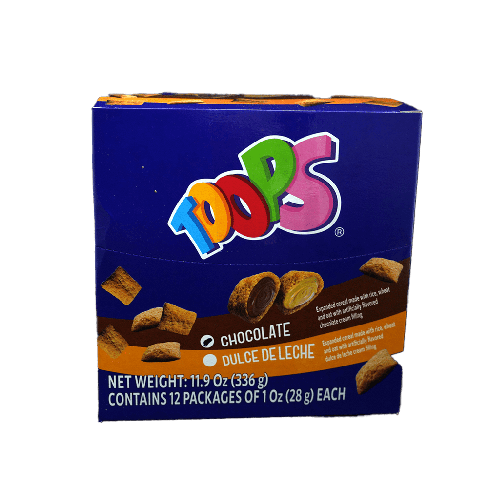 Toops Snack Bags Chocolate (12 Unid/28g each) - Budare Bistro